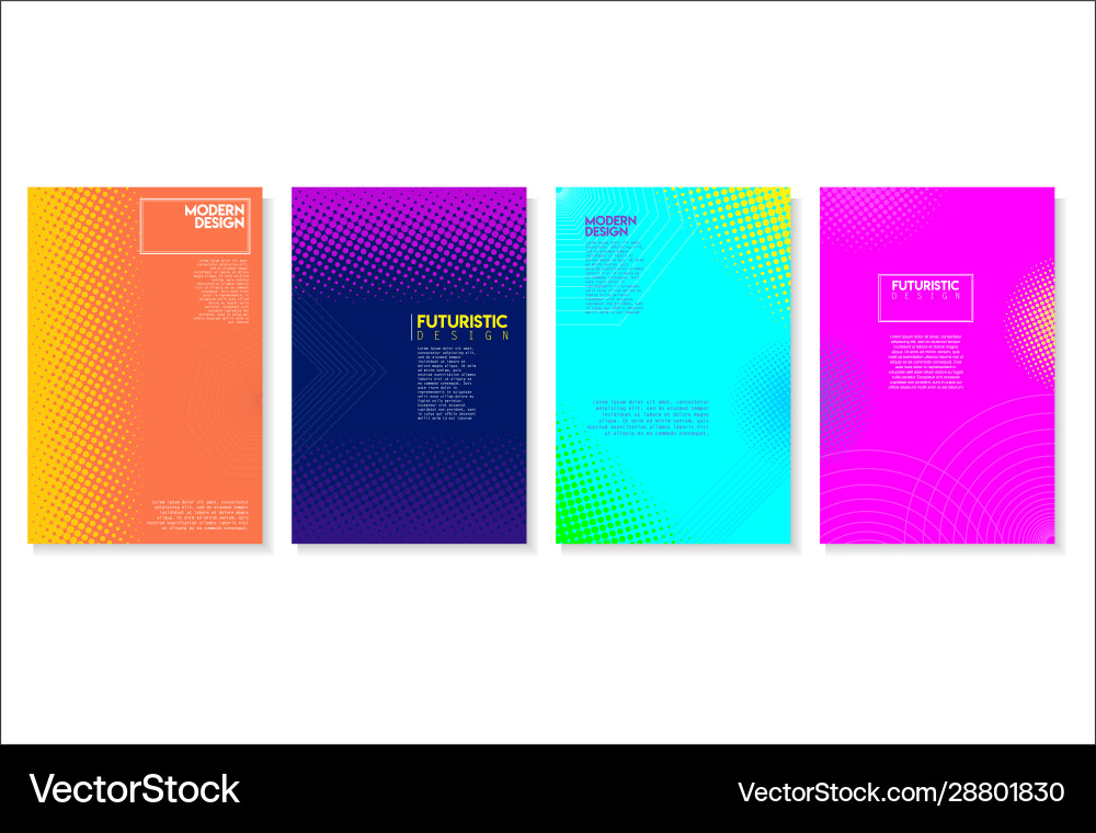 Halftone dots modern colorful design future Halftone dots modern colorful design future Vector Image