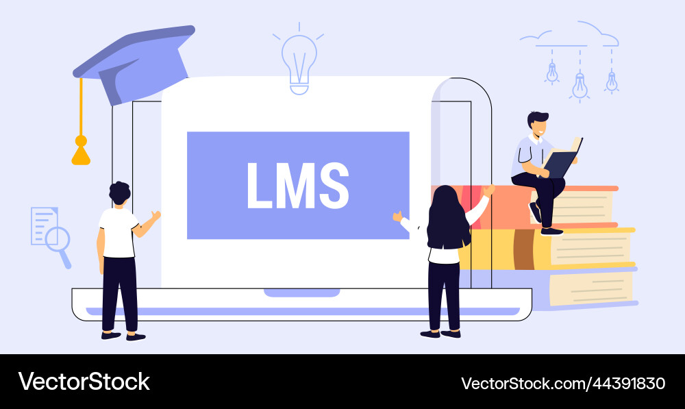 Lms learning management system software Lms learning management system software vector image