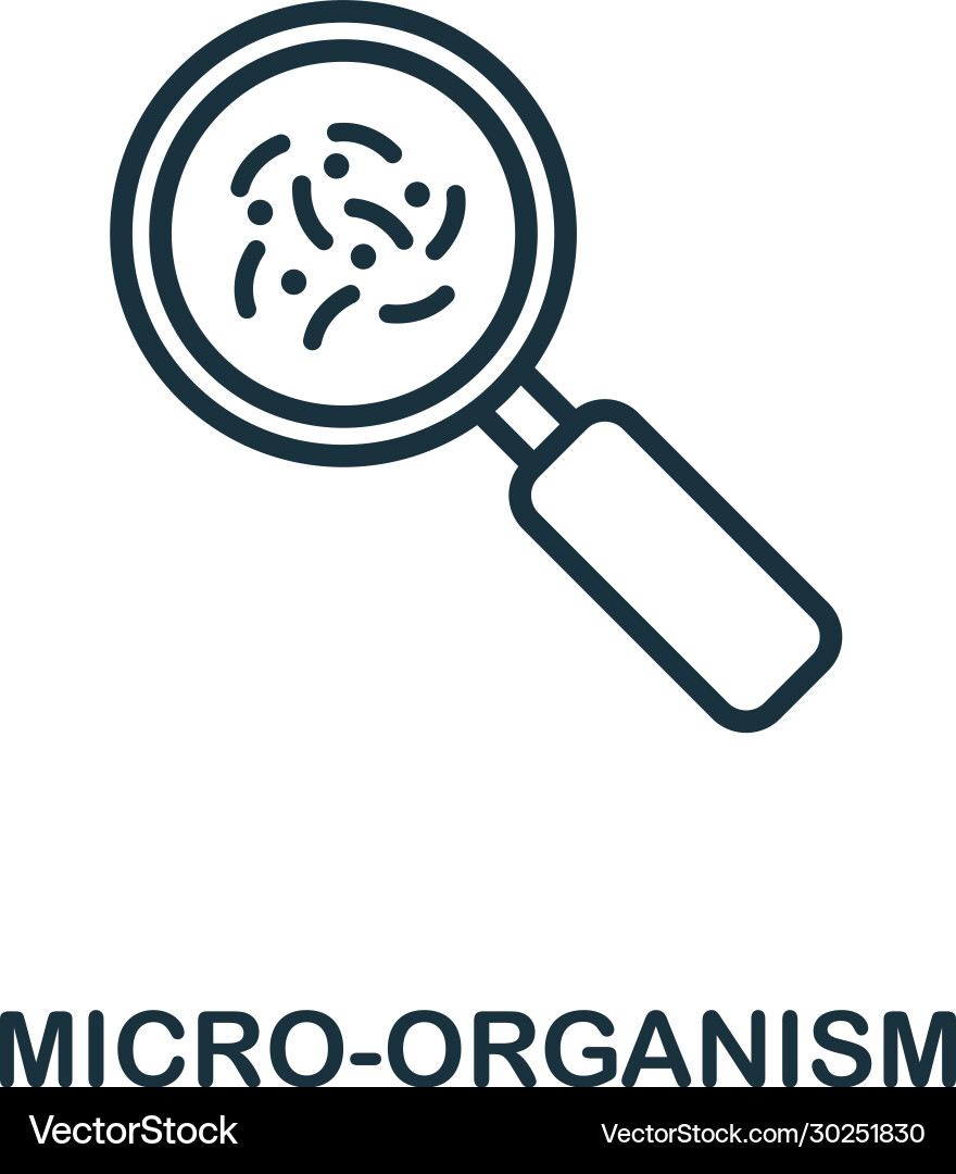 Micro-organism icon simple line element from Vector Image