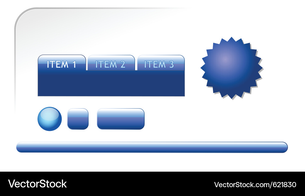 Modern blue web elements Vector Image