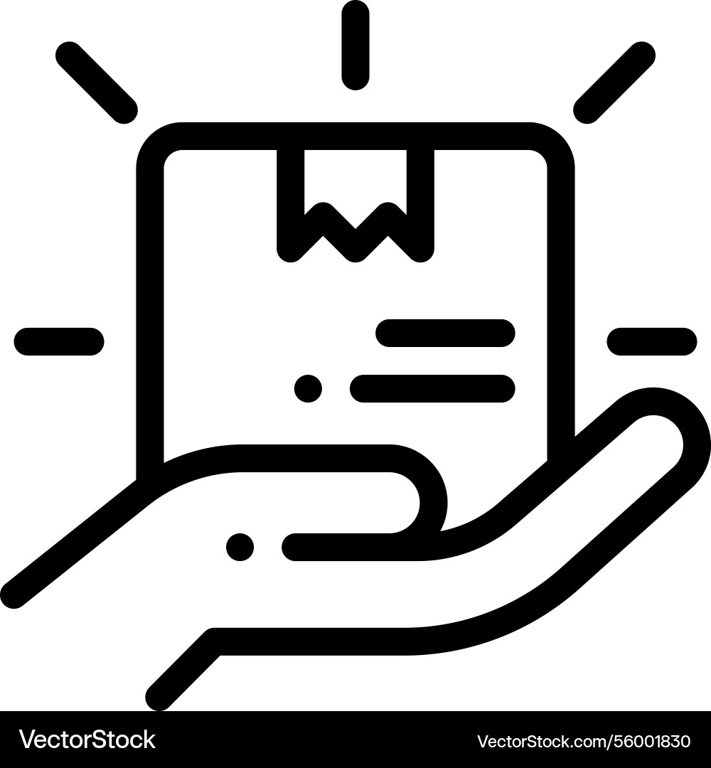 Package icon thin linear style design isolated Package icon thin linear style design isolated vector image