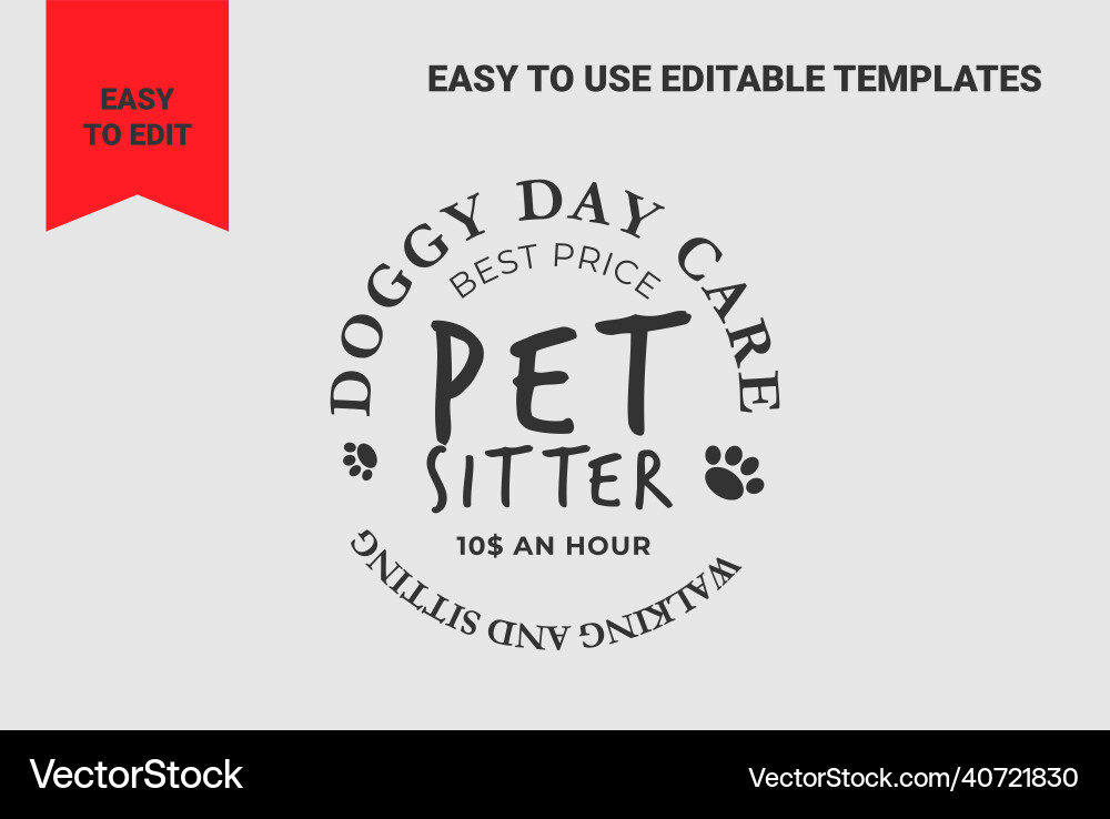 Rundes Logo Design editierbare Vorlage Hundetagspflege Rundes Logo Design editierbare Vorlage Hundetagspflege vektorbild