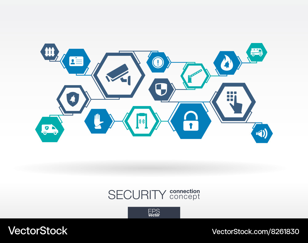 Security Network Abstract Background vector image