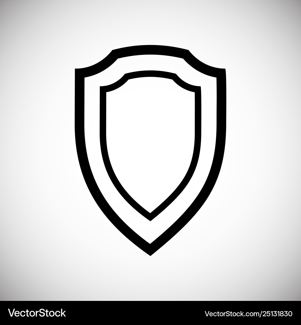 Shield icon on background for graphic and web Shield icon on background for graphic and web vector image