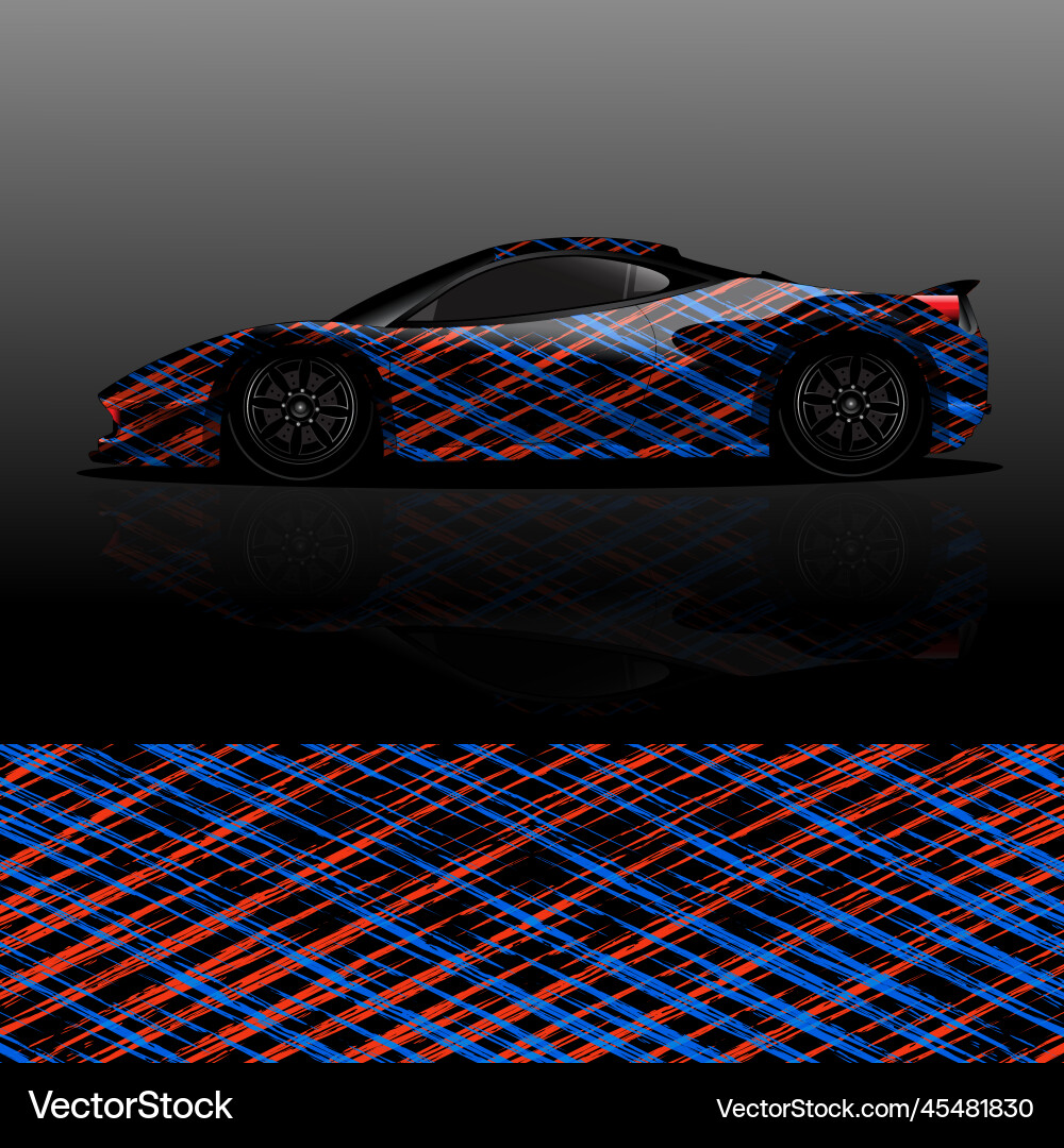 Sport car decal abstract background Sport car decal abstract background Vector Image
