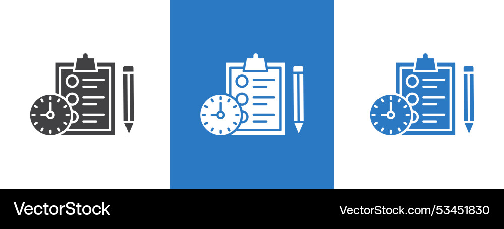 Testing time icon thin line vector image