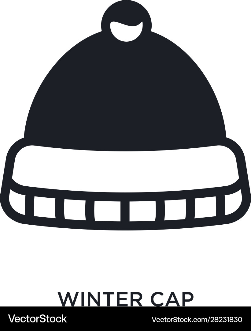 Winter cap isolated icon simple element from Vector Image