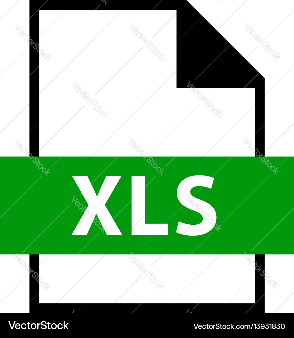 XLS File Extension Icon Vector Image