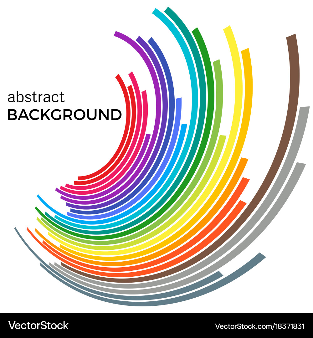 Abstract background with colorful rainbow lines Vector Image