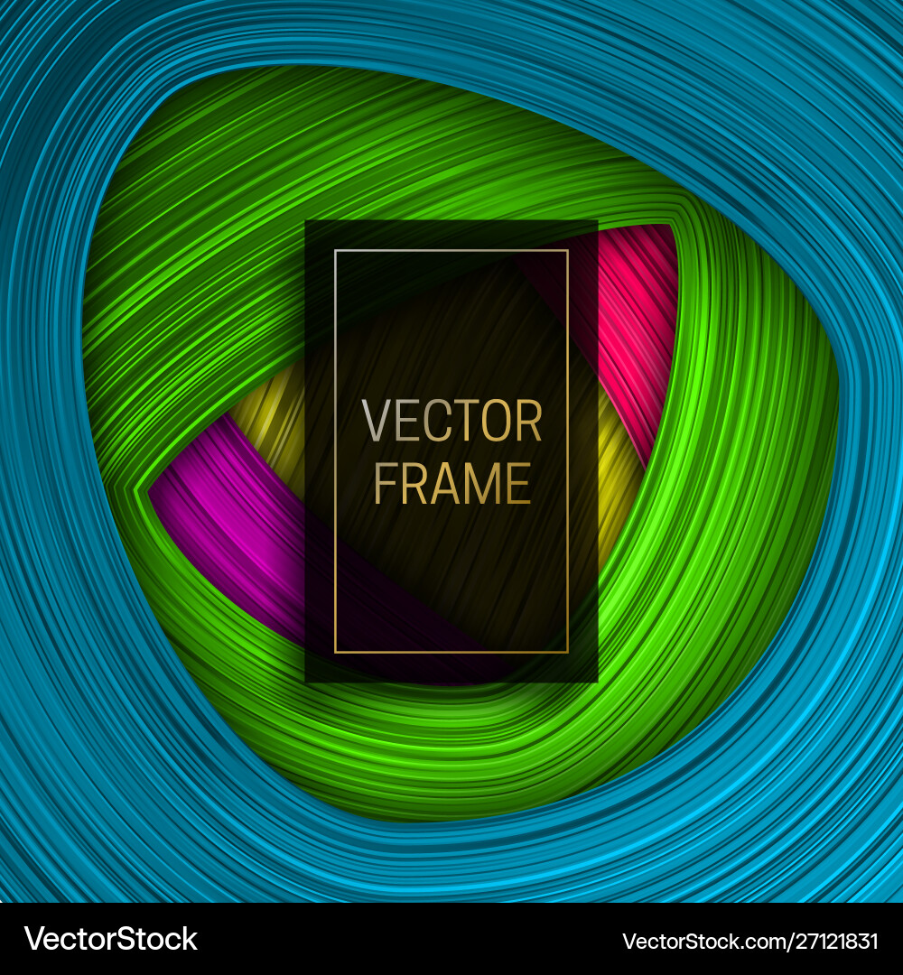 Bold layers background with rectangular black Vector Image
