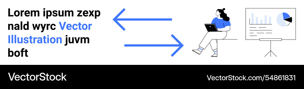Business communication with chart and data Business communication with chart and data vector image