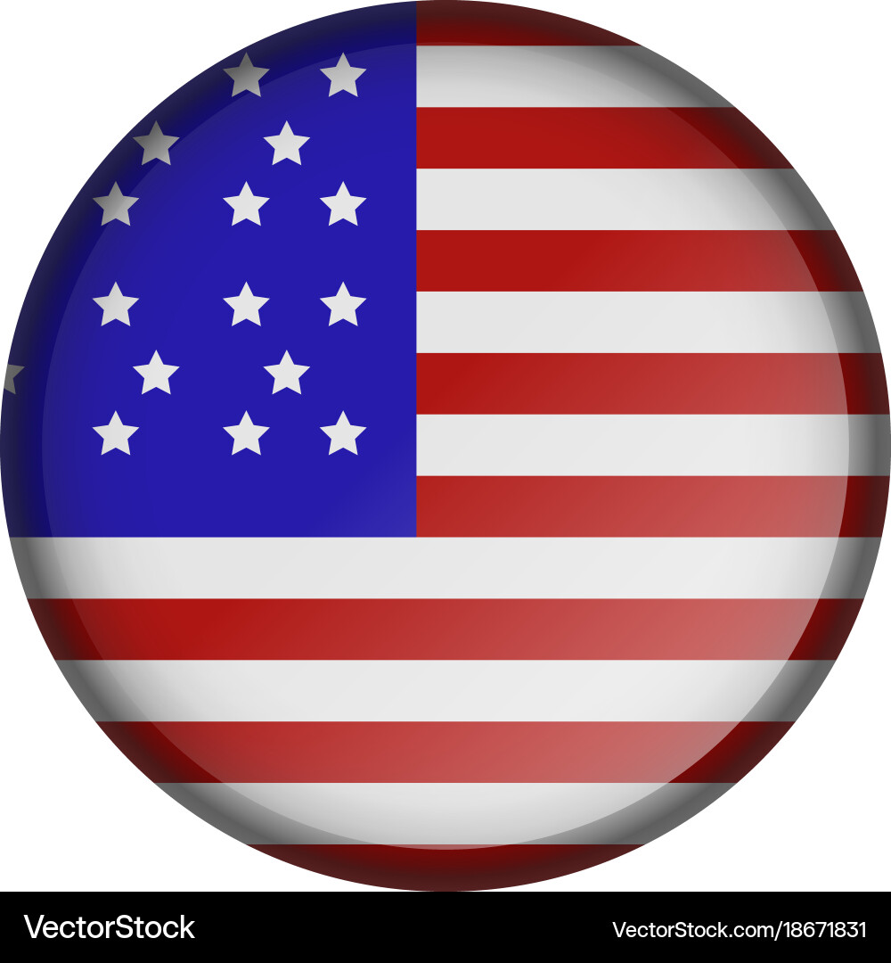 Button with flag Vector Image