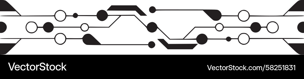 Circuit Border Pattern Vector Image