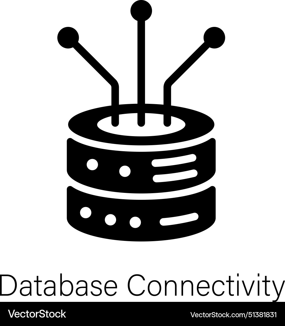 Database Connection Icon vector image