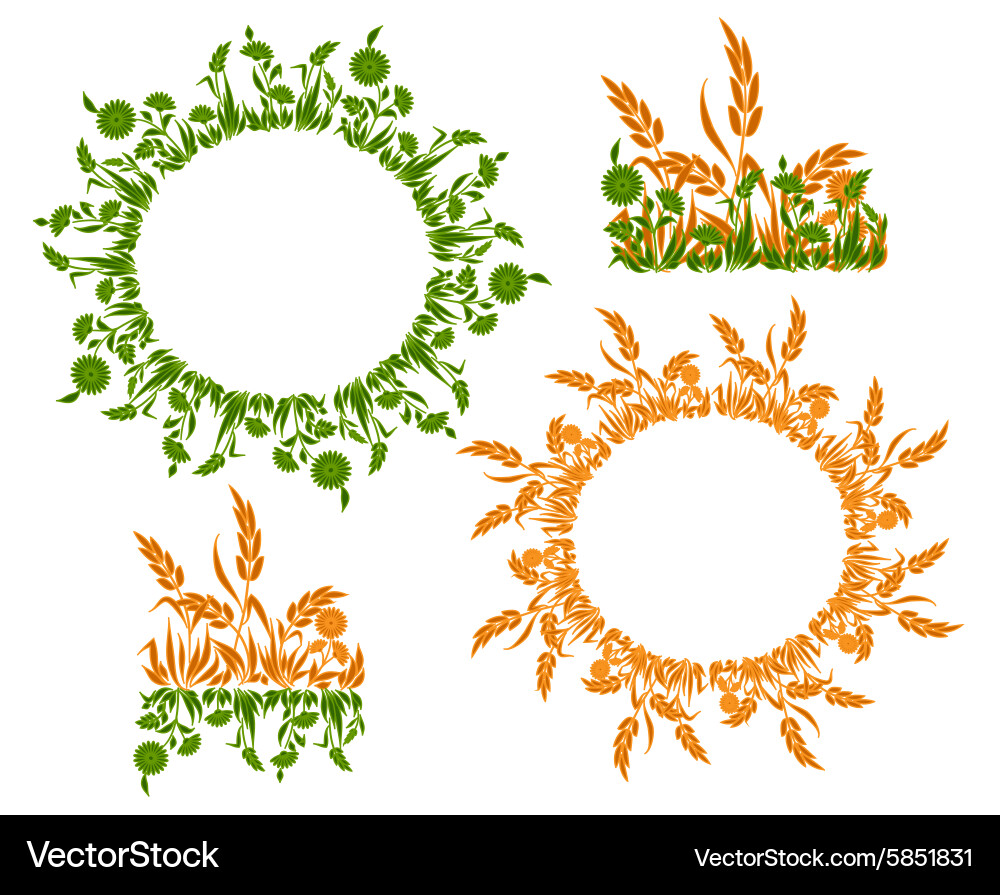 Frames and patterns vector image