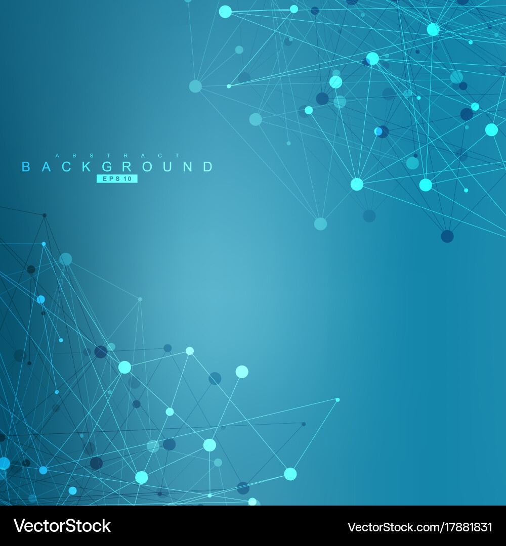 Geometric abstract background with connected line Vector Image