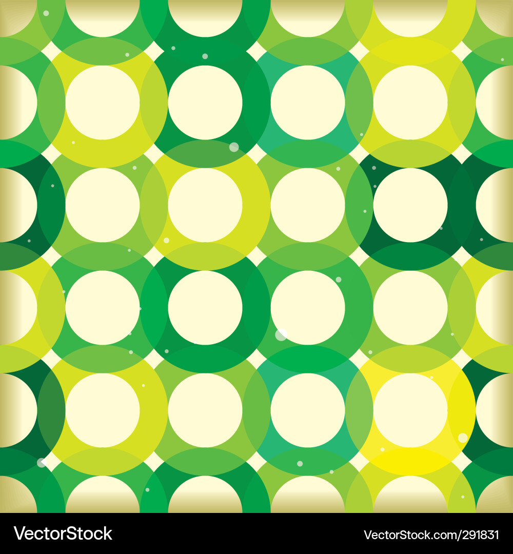 Green Circle Pattern Background Vector Image