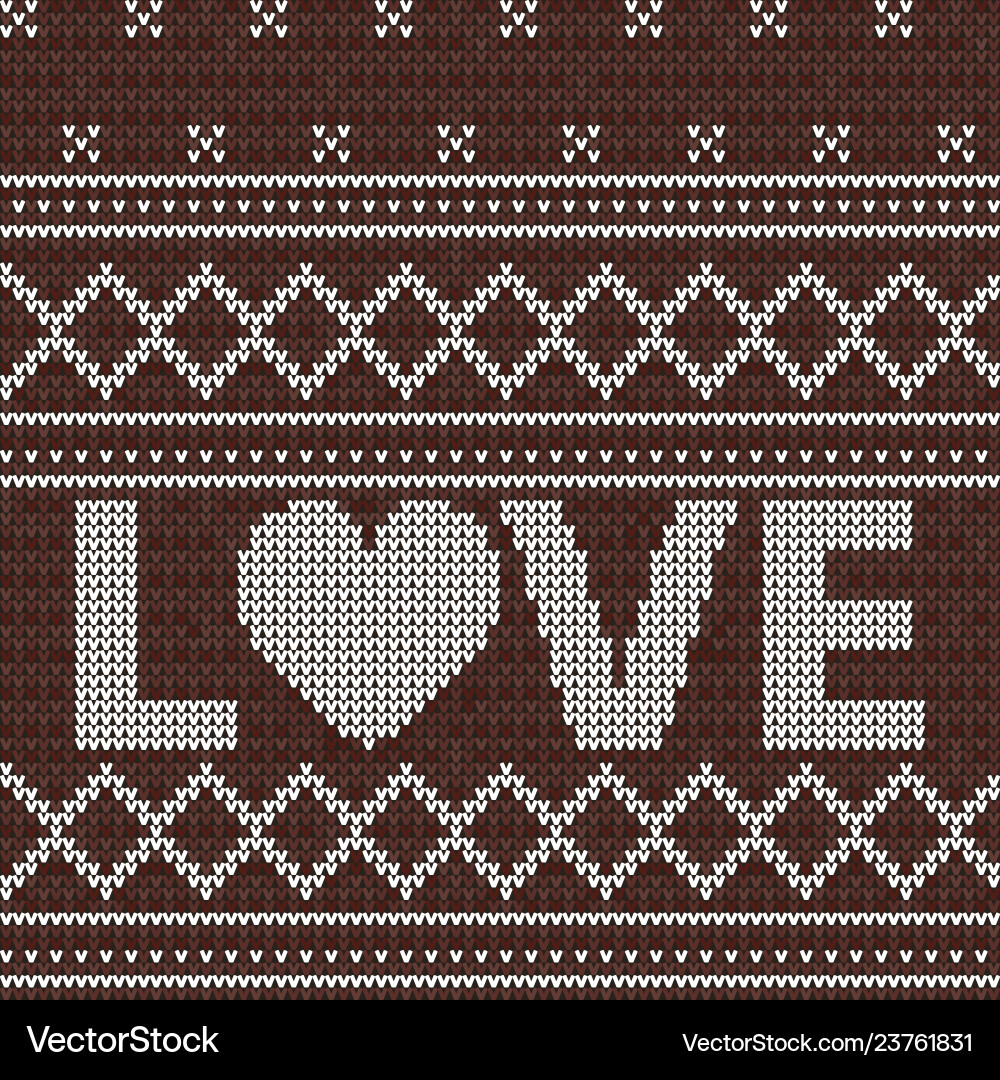 Knitted red seamless pattern background Knitted red seamless pattern background vector image