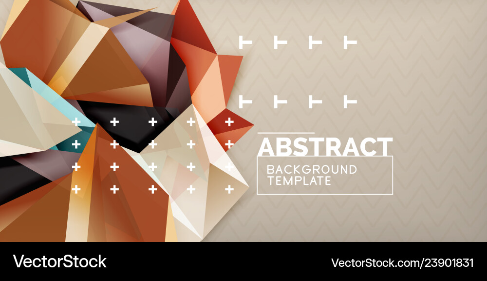 Low poly design 3d triangular shape background Low poly design 3d triangular shape background vector image