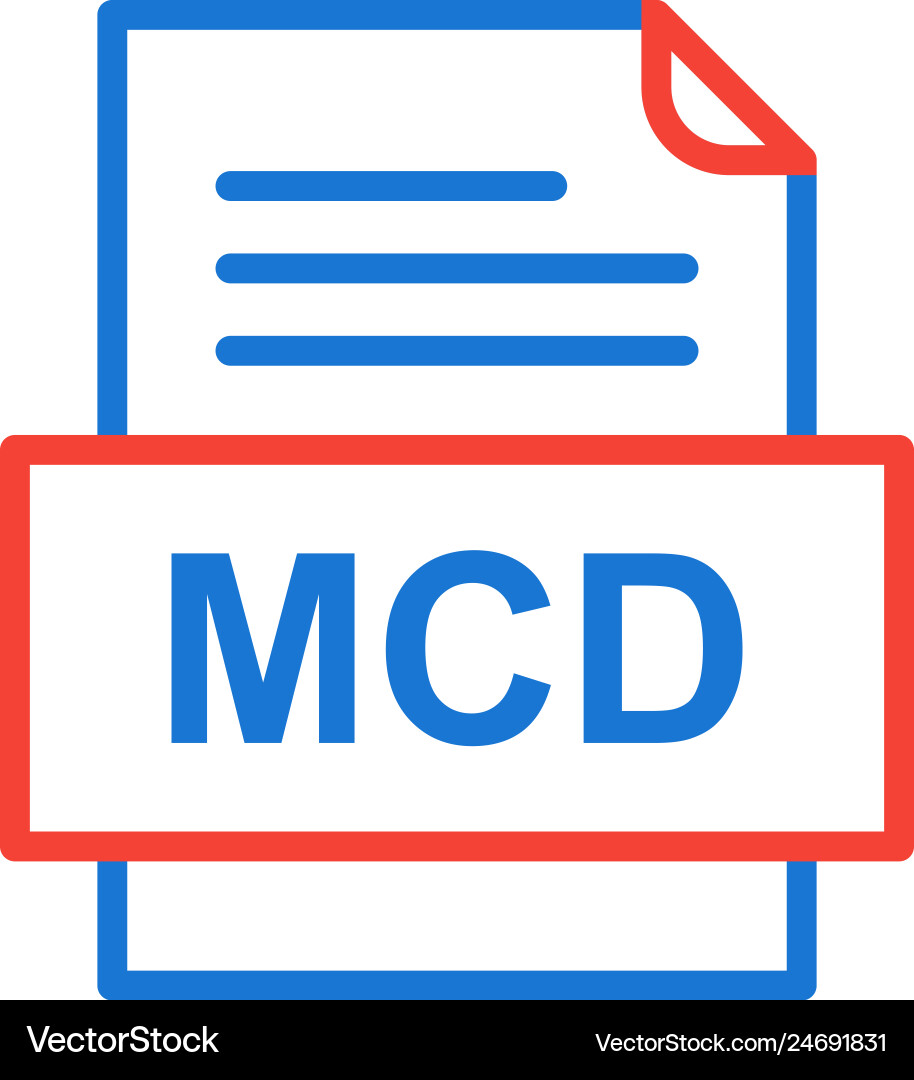 Mcd file document icon vector image