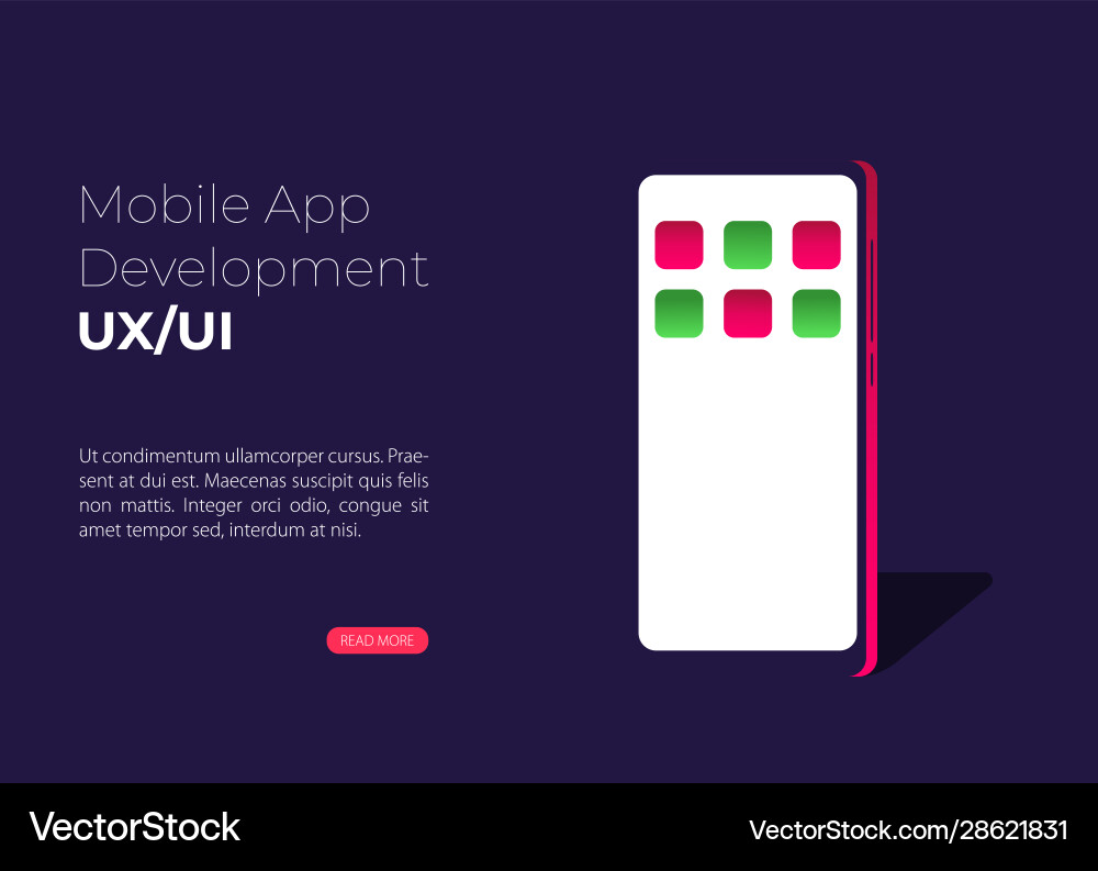 Mobile application development concept vector image