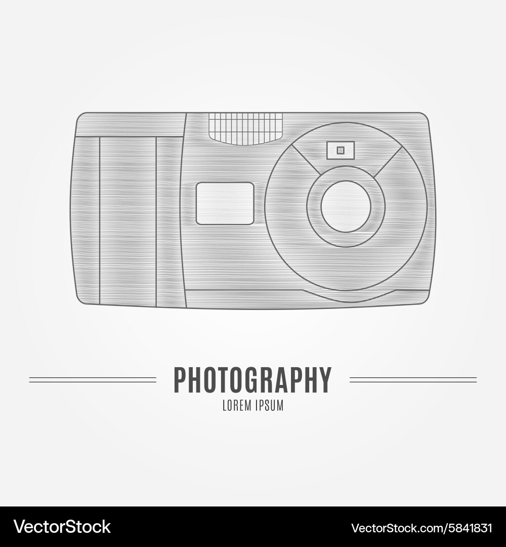 Old camera - branding identity element isolated Vector Image