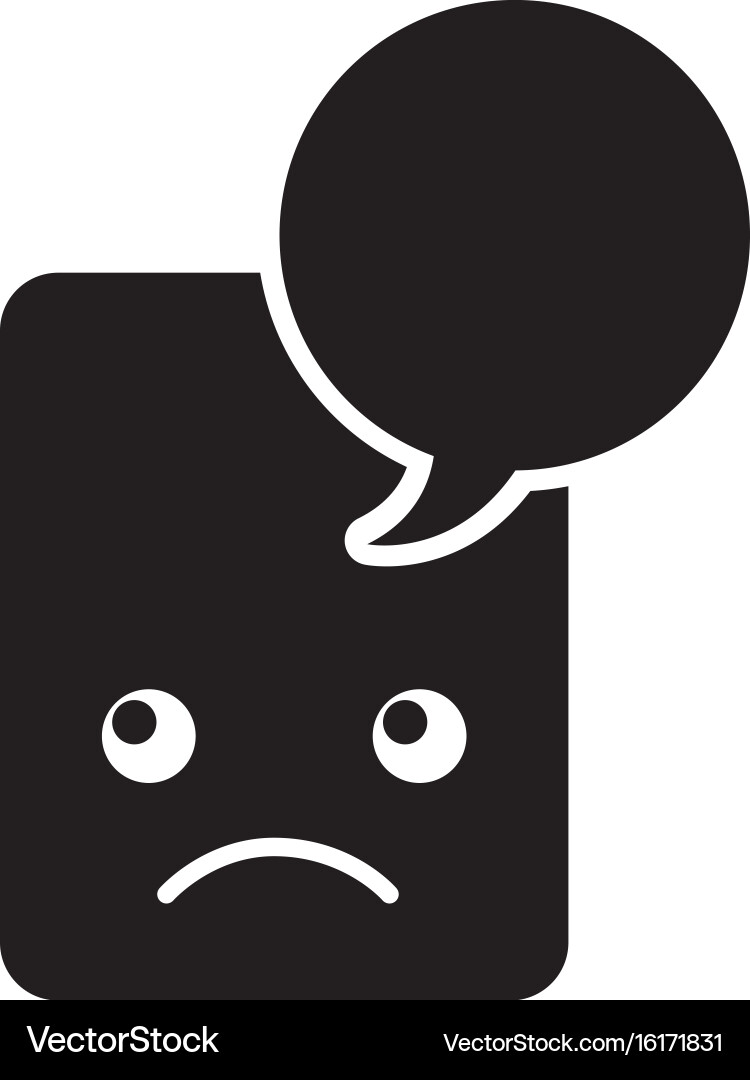 Paper document with speech bubble kawaii character vector image