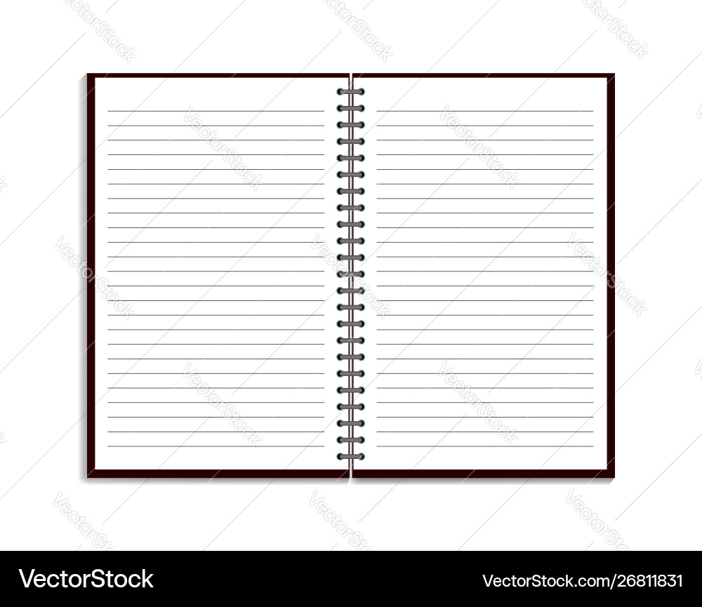 Realistic notebook in mockup style blank notepad Realistic notebook in mockup style blank notepad vector image