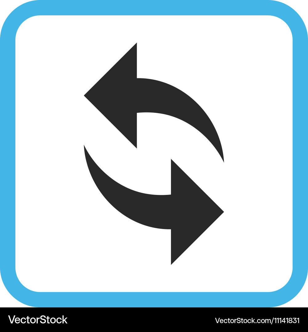Refresh icon in a frame Vector Image