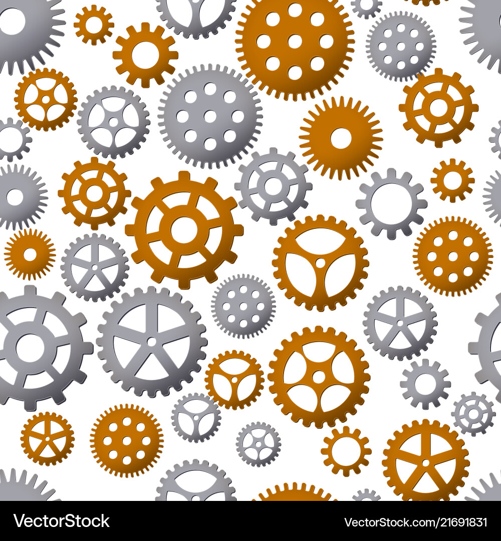 Seamless pattern background with gears Vector Image