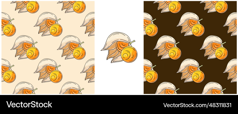 Seamless pattern color set in hand draw style can Vector Image