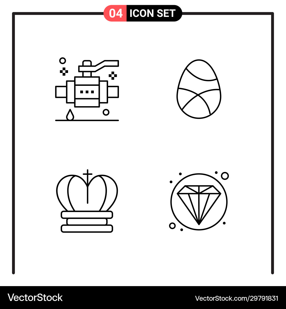 Set 4 line style icons for web and mobile Set 4 line style icons for web and mobile vector image