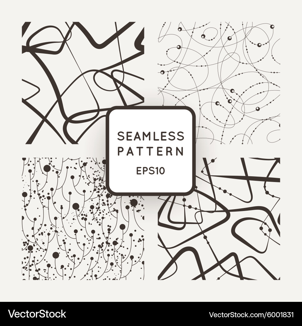 Set of seamless pattern twisted vector image