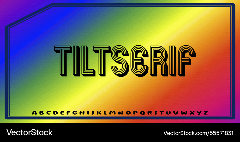 Text effects with editable colors and abstract Vector Image