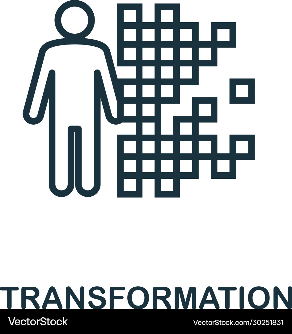 Transformation icon simple line element from Transformation icon simple line element from vector image