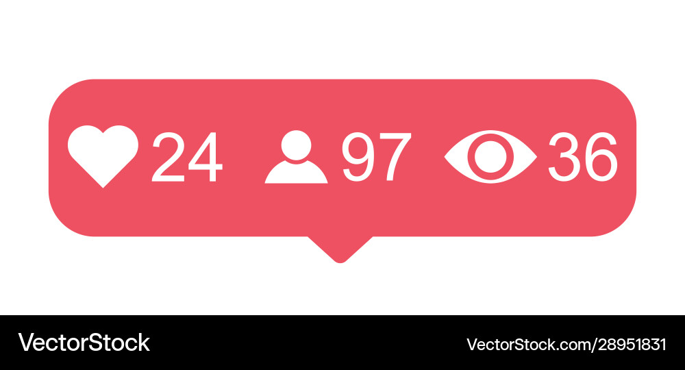 View user and like popular icon notification Vector Image