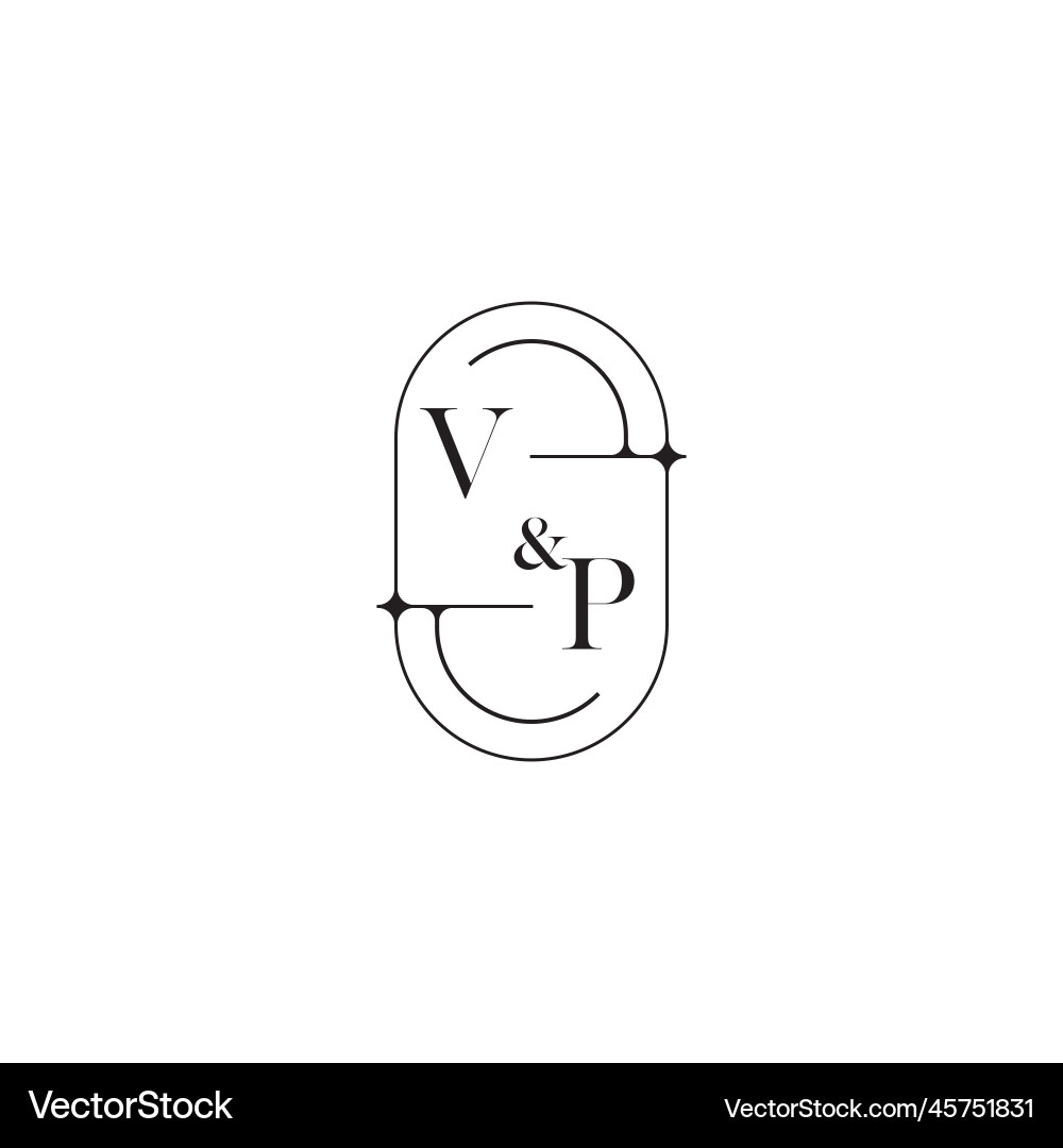 Vp line simple initial concept with high quality Vp line simple initial concept with high quality Vector Image