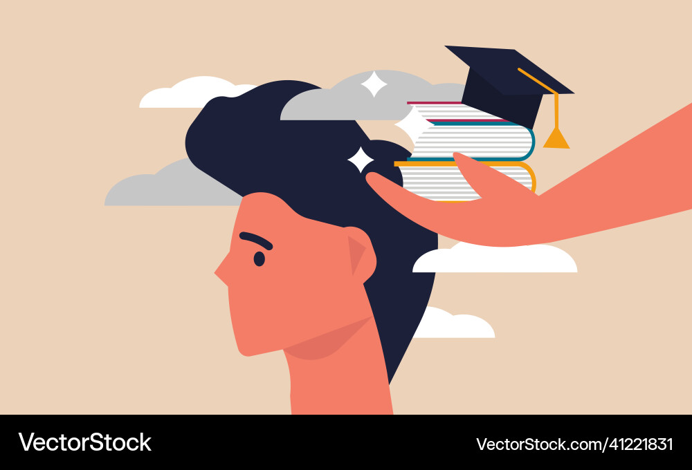 Web brain learn book online and cloud course Web brain learn book online and cloud course vector image