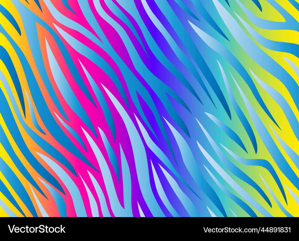 Zebra rainbow abstract seamless pattern stripes Zebra rainbow abstract seamless pattern stripes vector image
