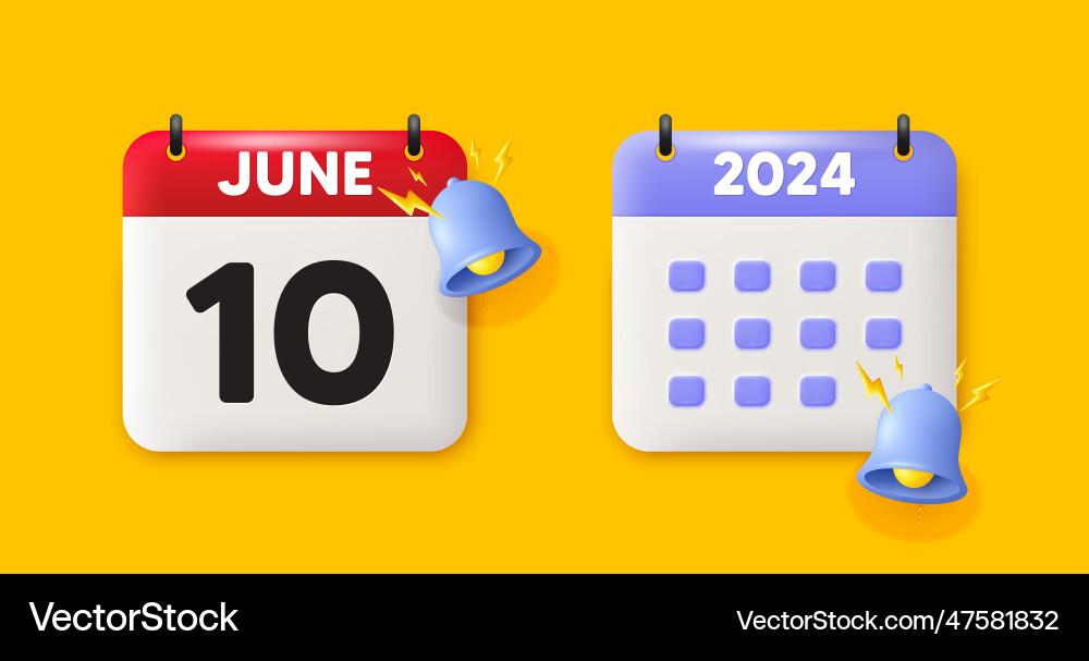 10th day of the month icon event schedule date Vector Image