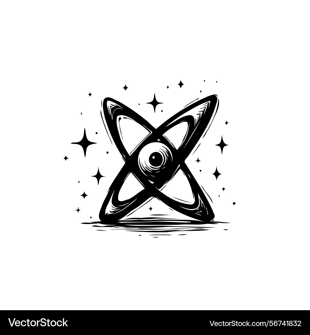 Abstract cosmic entity with celestial swirls Vector Image
