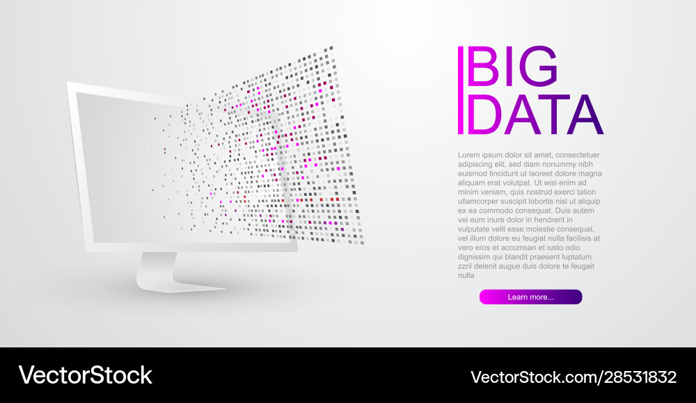 Artificial neural network and deep learning data vector image