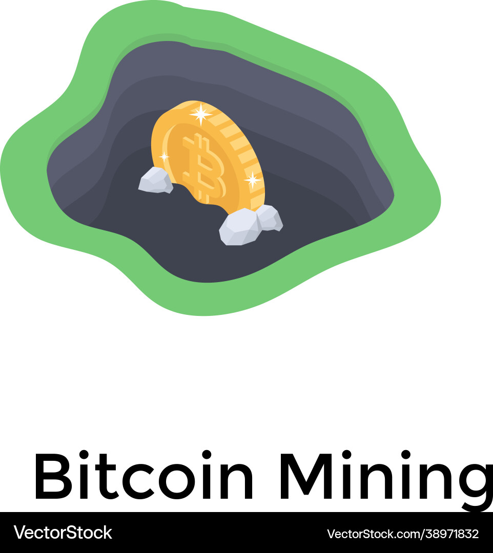 Bitcoin mining Vector Image