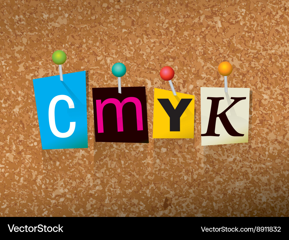 Cmyk concept Royalty Free Vector Image - VectorStock