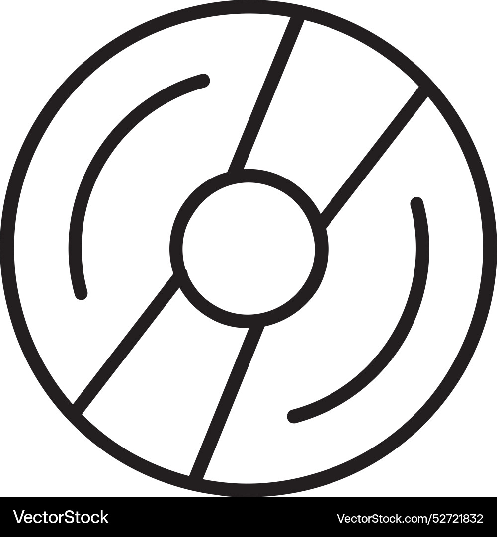 Compact disk line icon design Vector Image