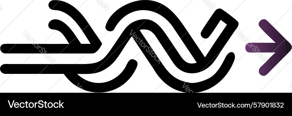 Complex data path icon advanced information flow vector image