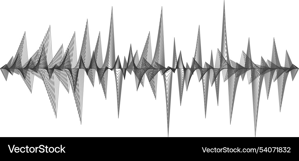 Complex waveform pattern oscillating Complex waveform pattern oscillating Vector Image