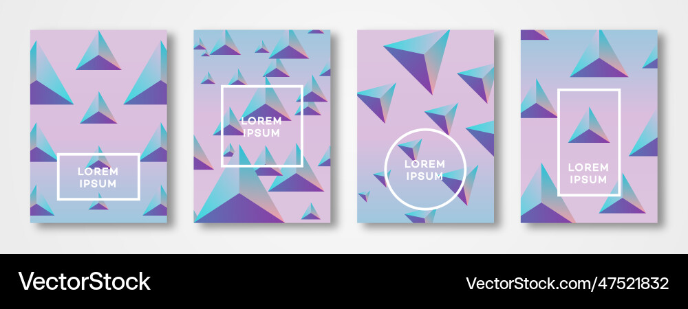 Cover design template set triangle background Cover design template set triangle background Vector Image