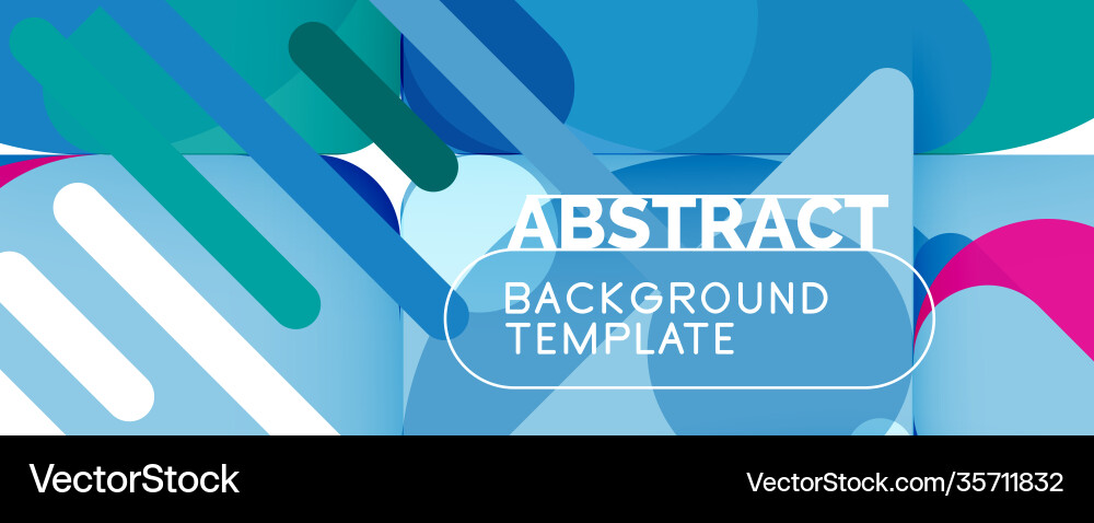 Flat geometric round shapes and dynamic lines Flat geometric round shapes and dynamic lines Vector Image