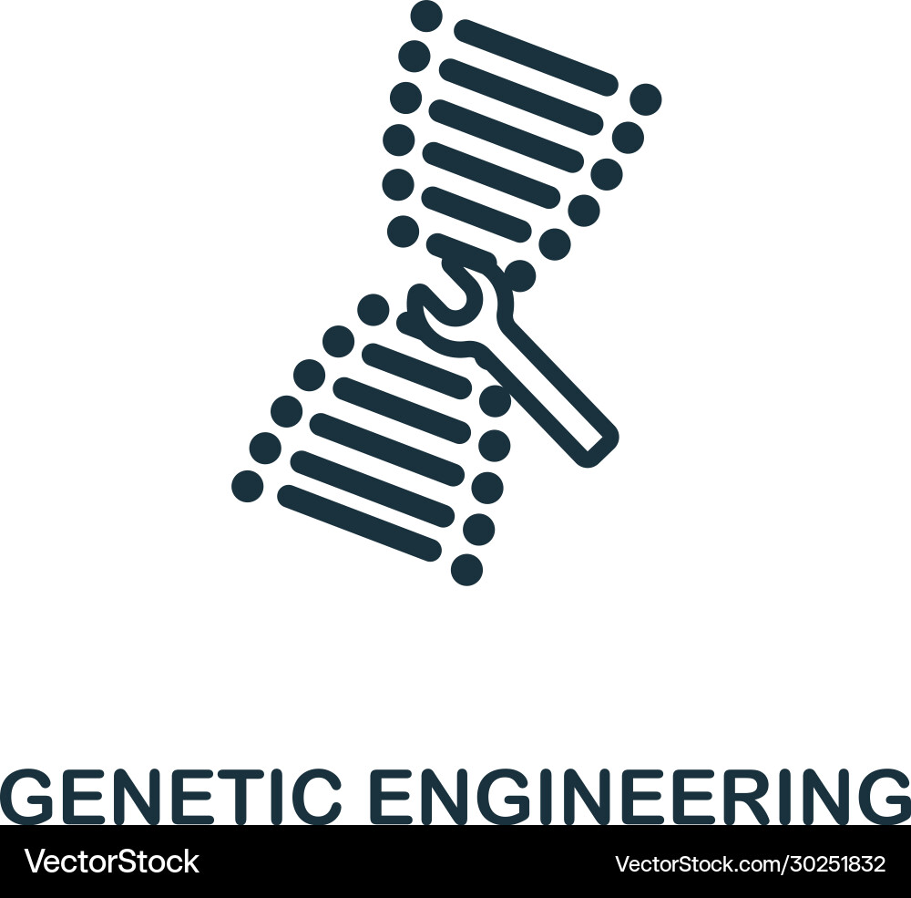 Genetic engineering icon simple line element from Genetic engineering icon simple line element from vector image